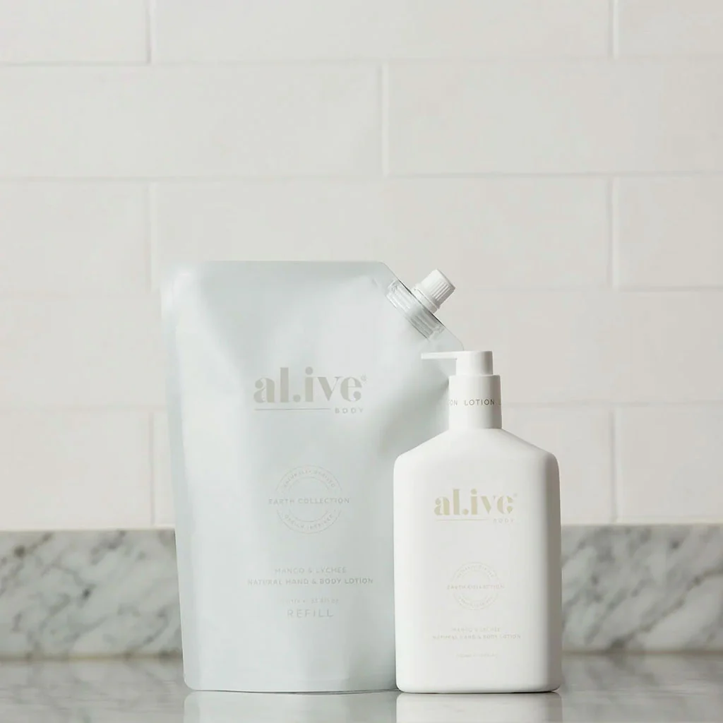 1 Ltr Hand & Body Lotion Refill - Mango & Lychee - Image 2