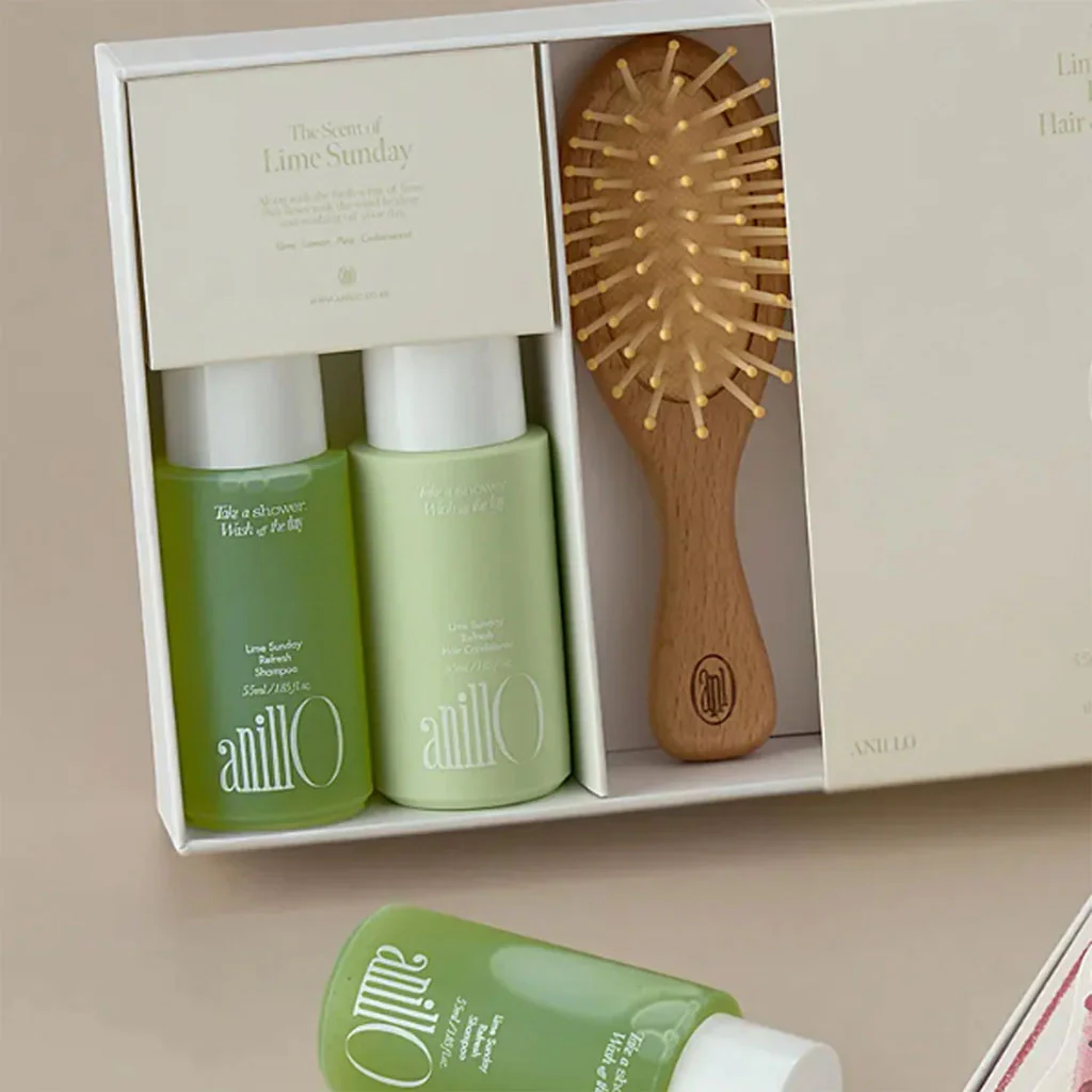 Lime Sunday Refresh Hair & Brush Set - Image 2