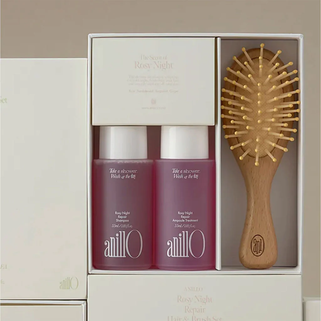 Rosy Night Repair Hair & Brush Set - Image 2