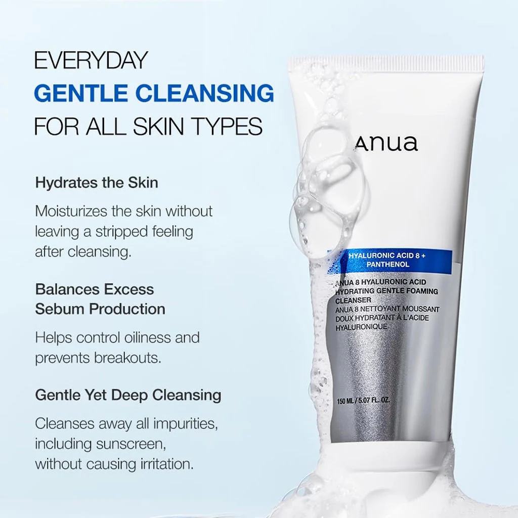 8 Hyaluronic Acid Hydrating Gentle Foaming Cleanser (150ml) - Image 2