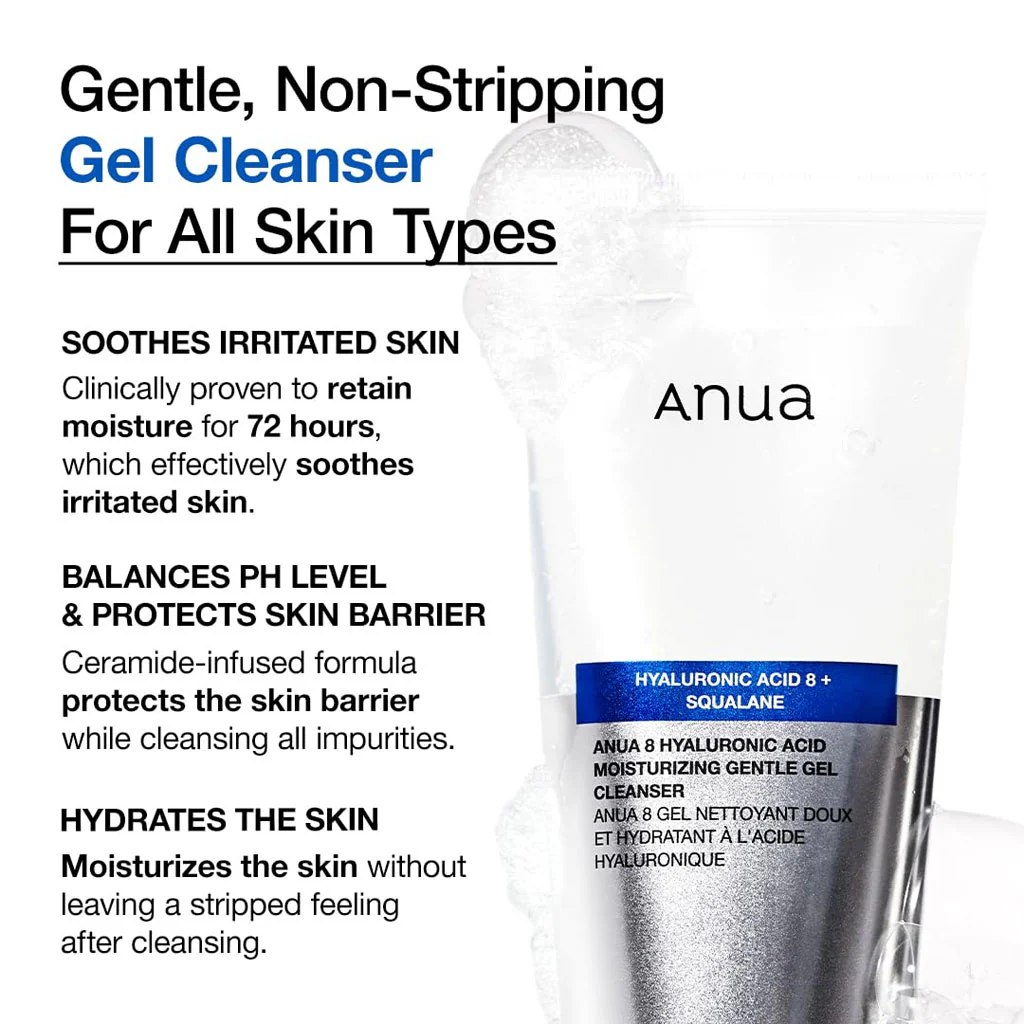8 Hyaluronic Acid Moisturizing Gentle Gel Cleanser (150ml) - Image 2