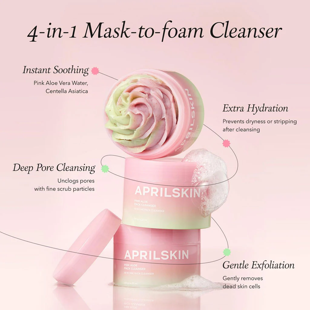 Pink Aloe Pack Cleanser (120g) - Image 2