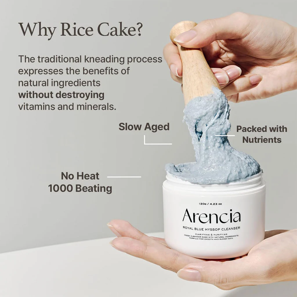 Fresh Blue Hyssop Rice Mochi Cleanser - Image 4
