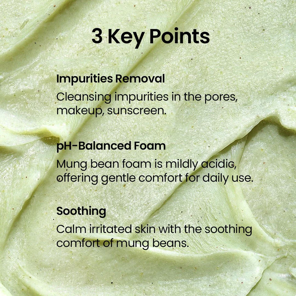 Mung Bean pH-balanced Cleansing Foam - Image 3