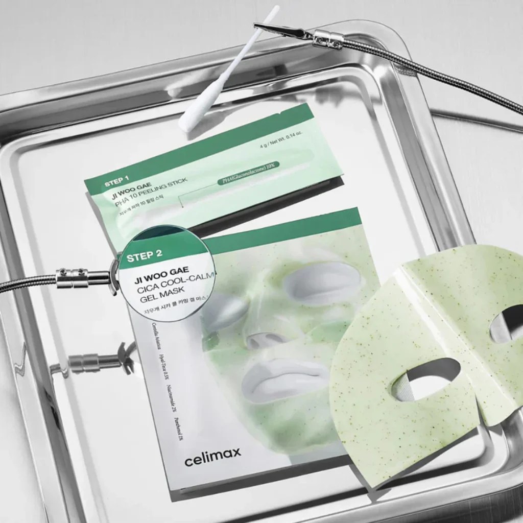 Ji Woo Gae Cica PHA Peel 2-Step Gel Mask - Image 2