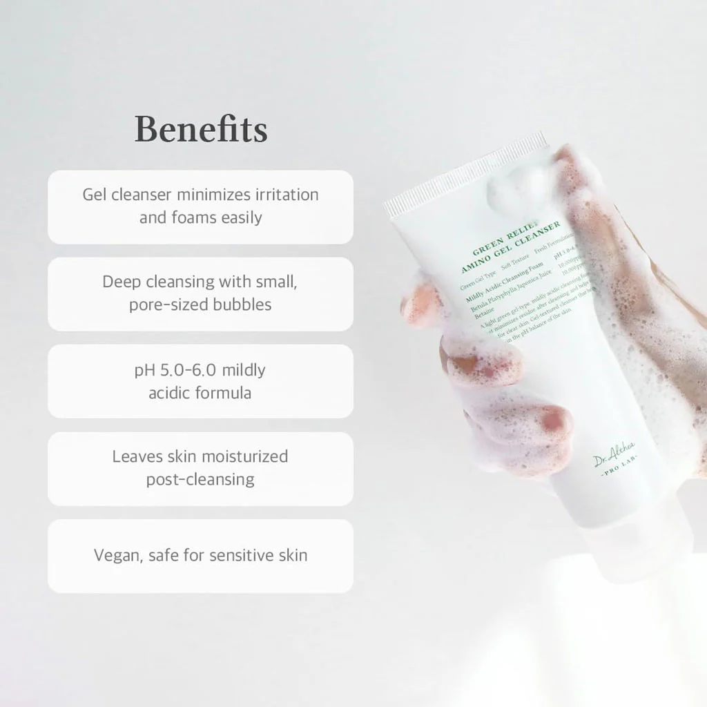 Green Relief Amino Gel Cleanser (100ml) - Image 2