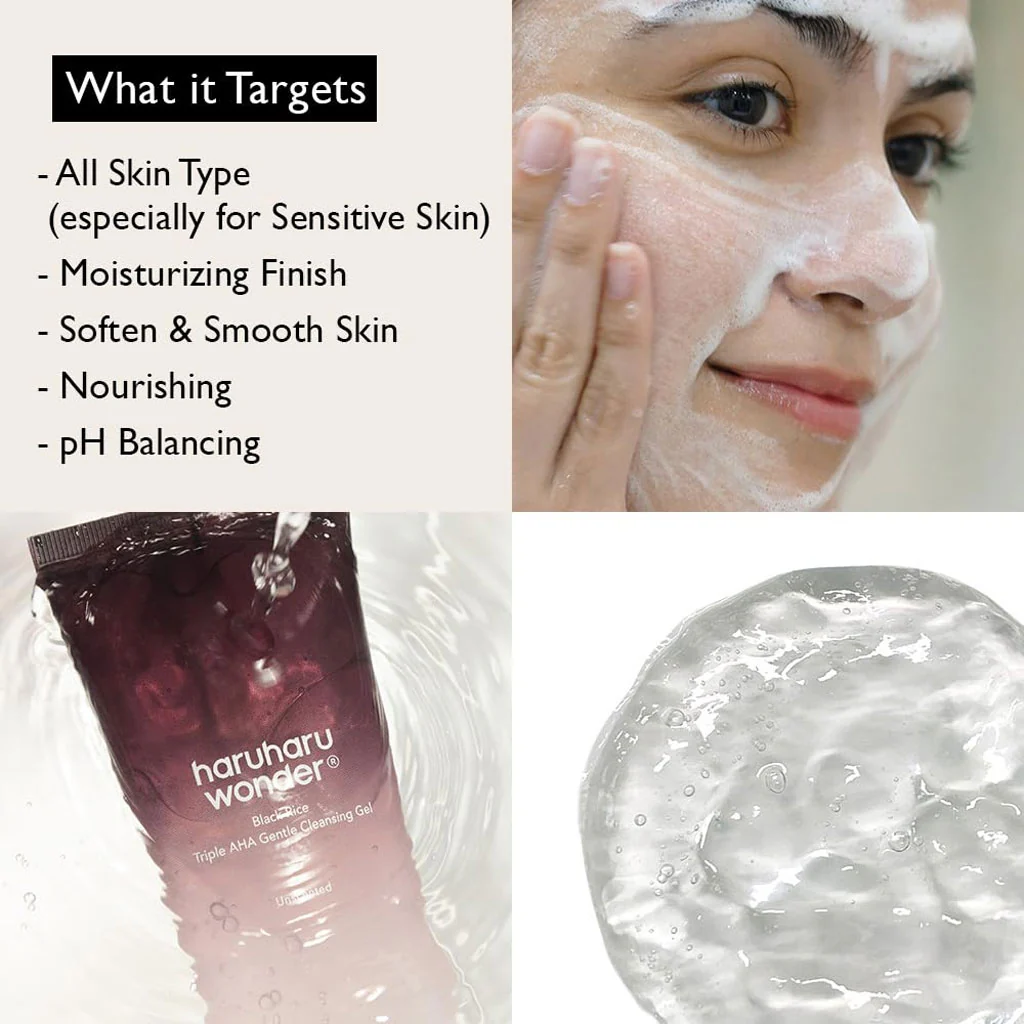 Black Rice Triple AHA Gentle Cleansing Gel - Image 2