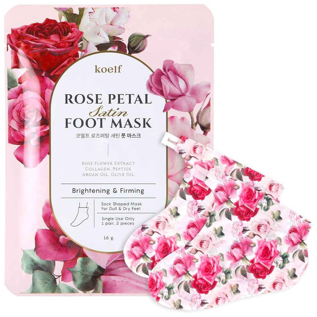 Rose Petal Satin Foot Mask
