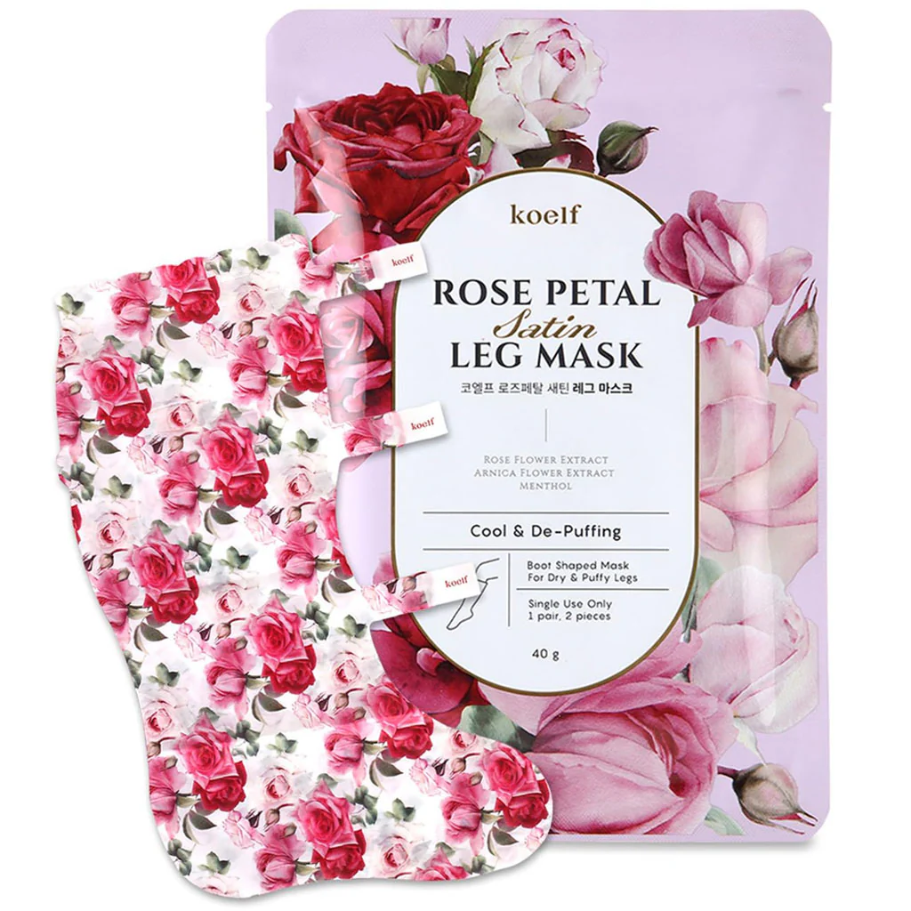 Rose Petal Satin Leg Mask