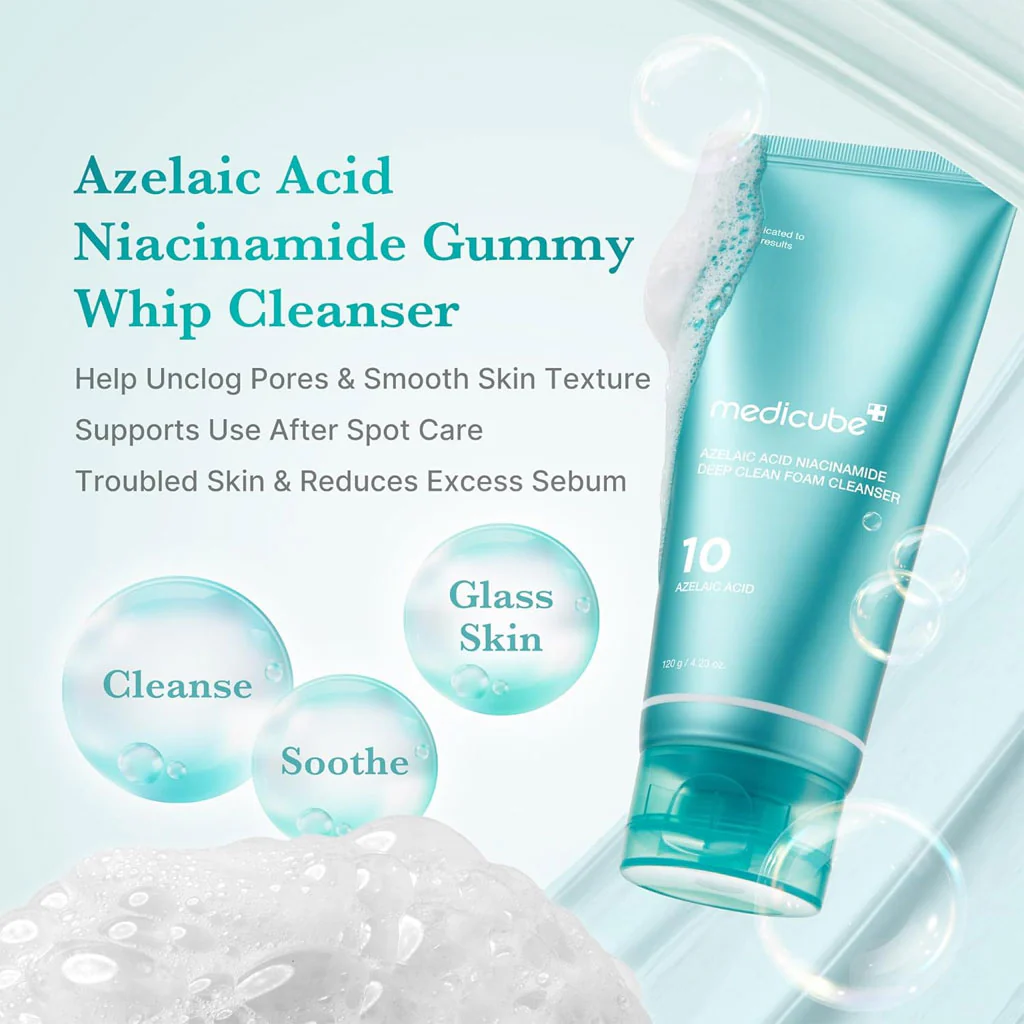 Azelaic Acid Niacinamide Deep Clean Foam Cleanser (120g) - Image 2