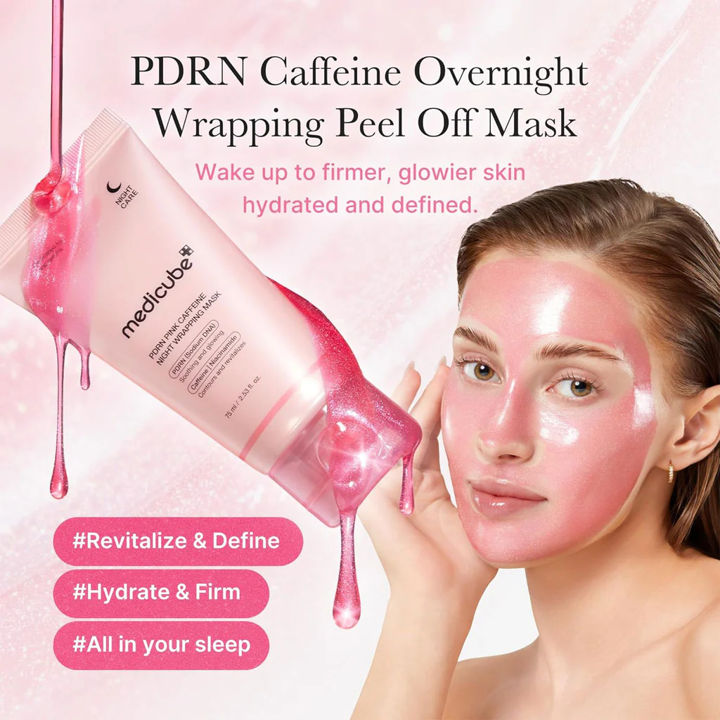 PDRN Pink Caffeine Night Wrapping Mask (75ml) - Image 2