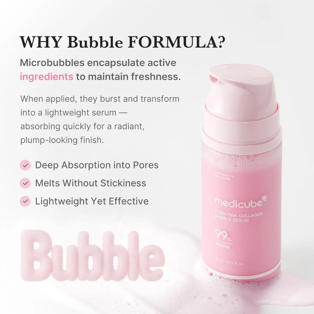 PDRN Pink Collagen Bubble Serum (95ml) - Image 4