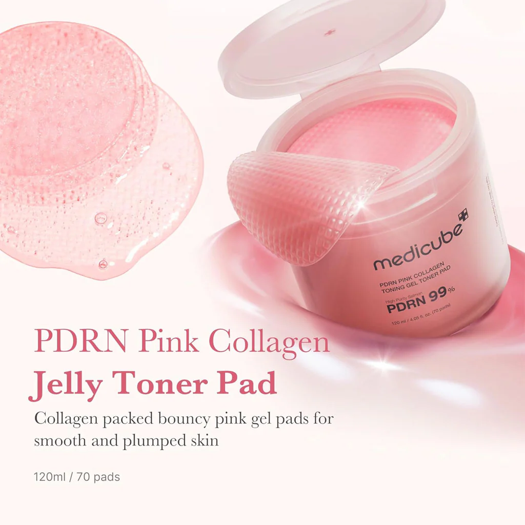 PDRN Pink Collagen Toning Gel Toner Pad (70pcs) - Image 2