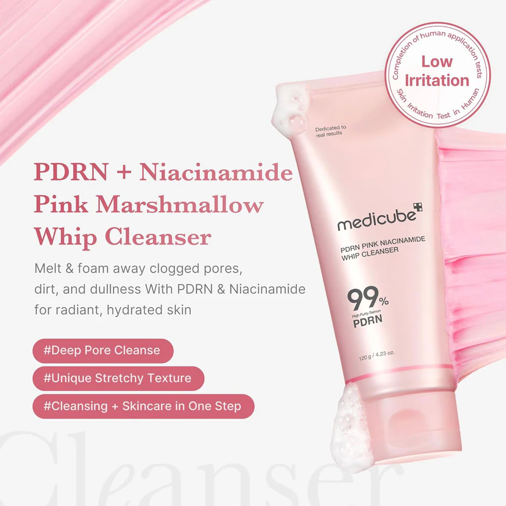 PDRN Pink Niacinamide Whip Cleanser (120g) - Image 2