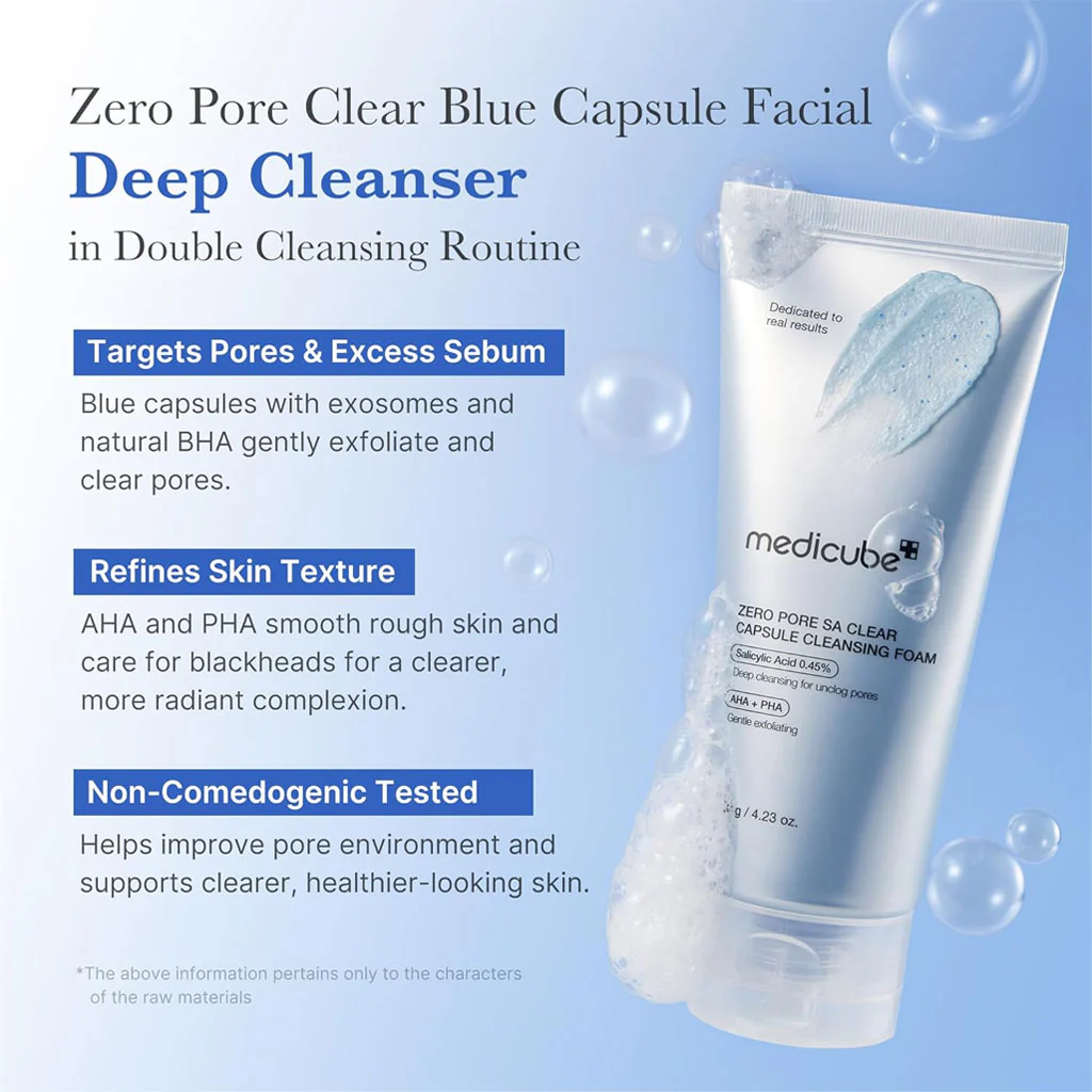 Zero Pore SA Clear Capsule Cleansing Foam (120g) - Image 2