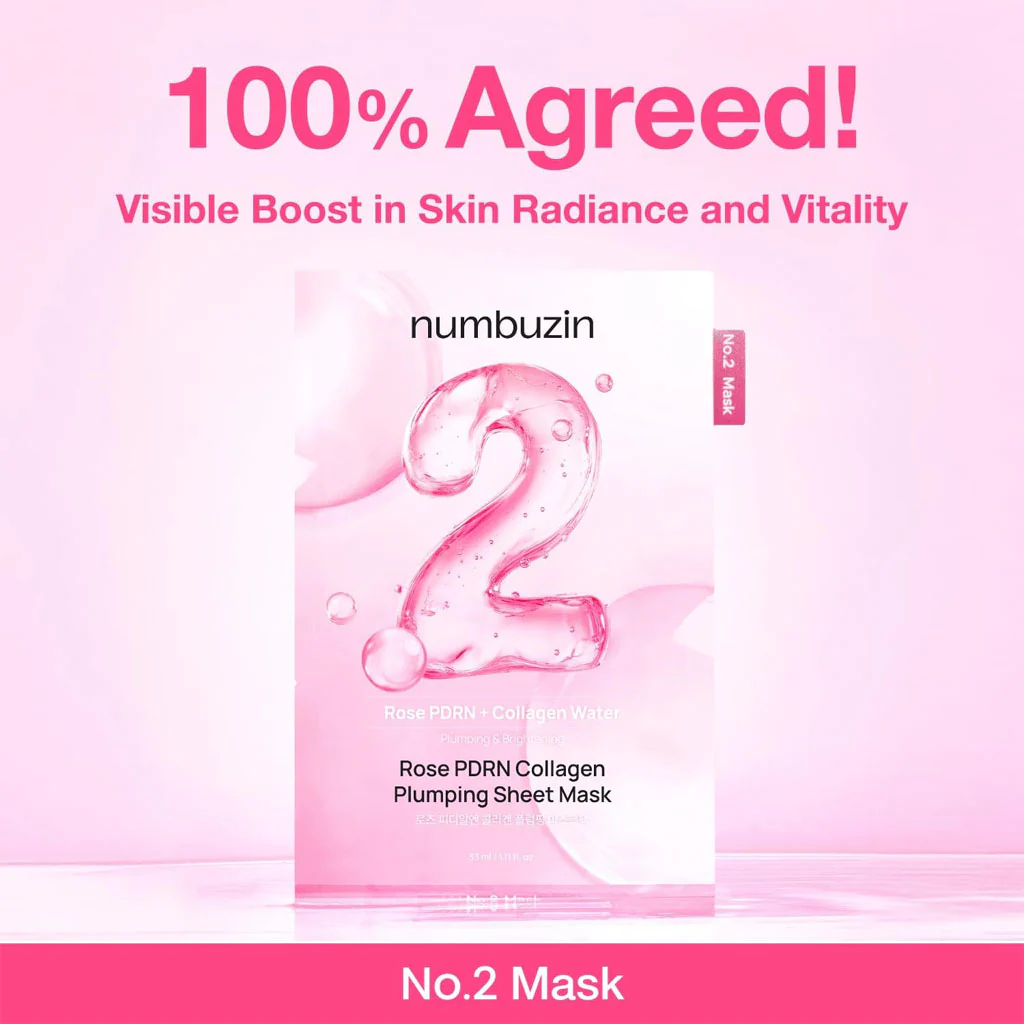 No.2 Rose PDRN Collagen Plumping Sheet Mask - Image 3