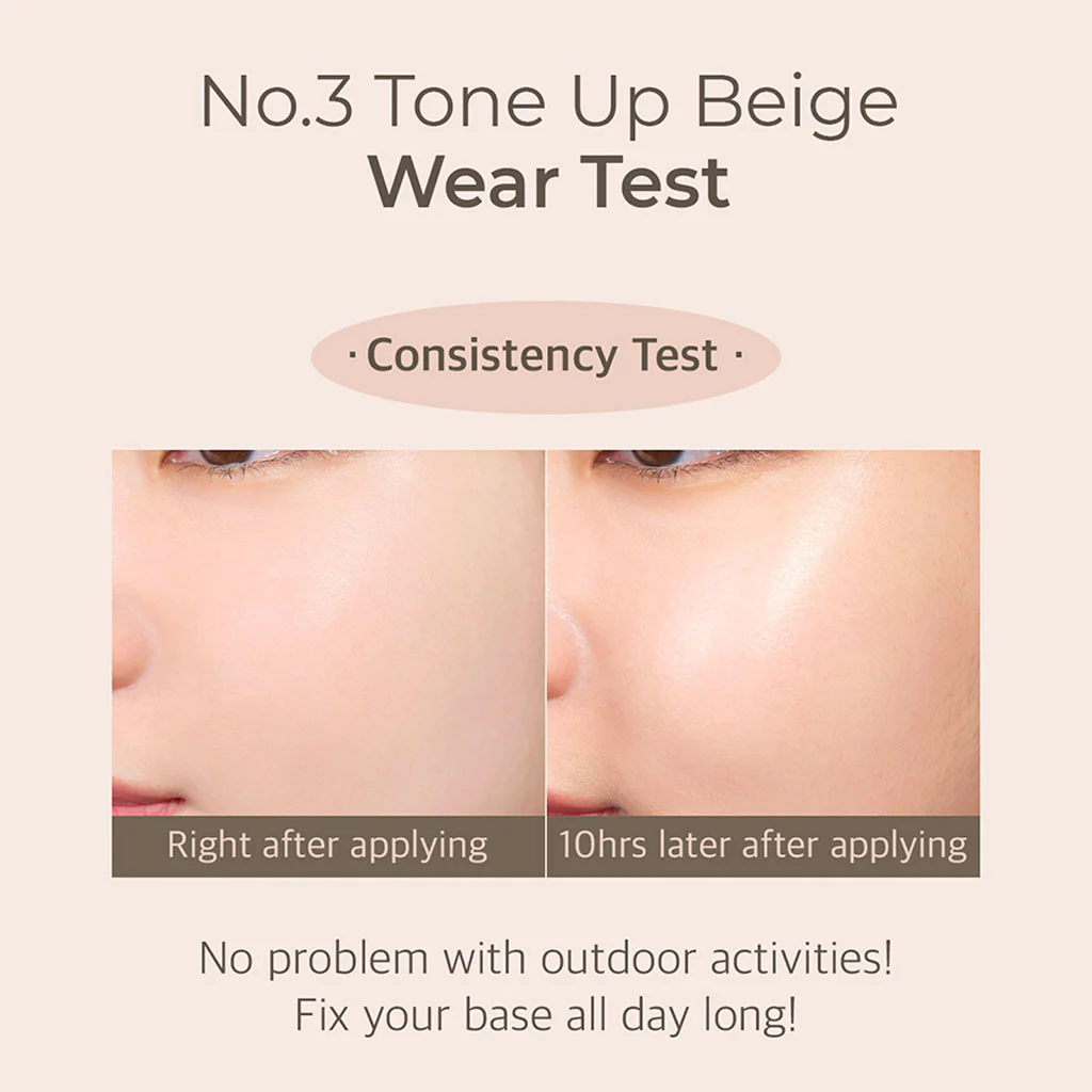 No.3 Porcelain Base-skip Tone Up Beige (50ml) - Image 4