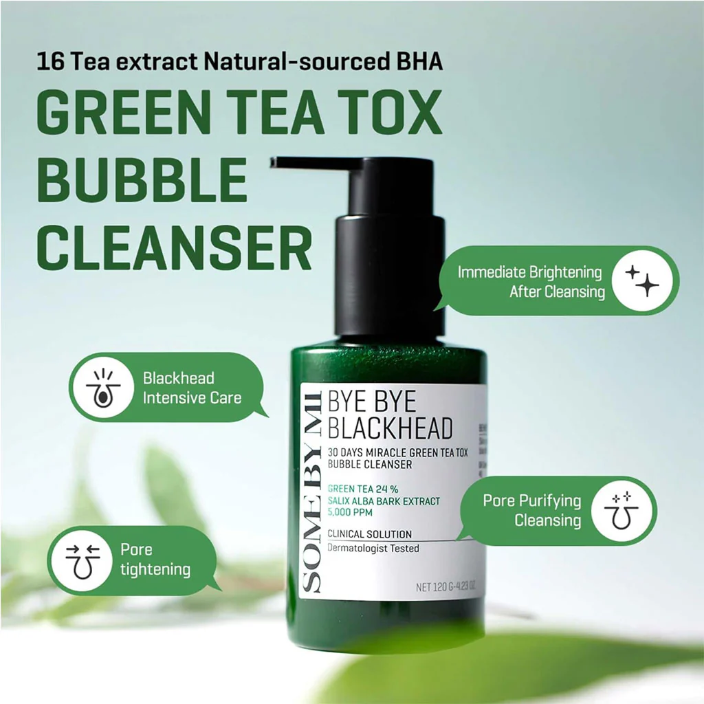 Bye Bye Blackhead 30 Days Miracle Green Tea Tox Bubble Cleanser (120g) - Image 2