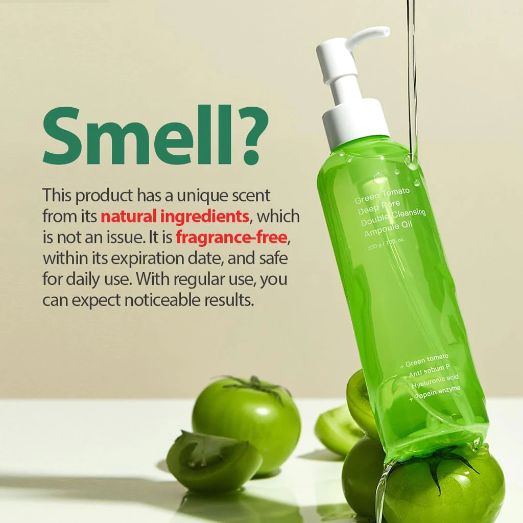 Green Tomato Double Cleansing Ampoule Oil - Image 4