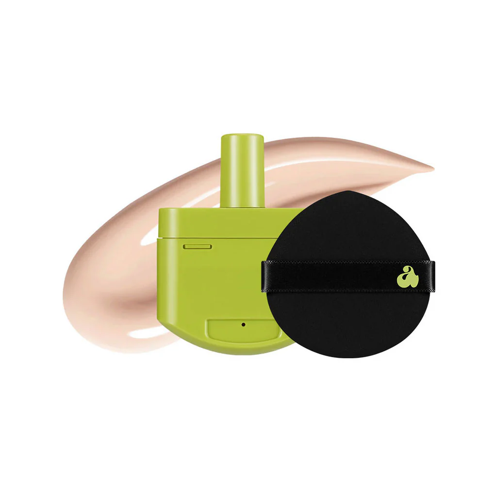 Satin Wear Healthy-Green Cushion Re-Feel + Puff