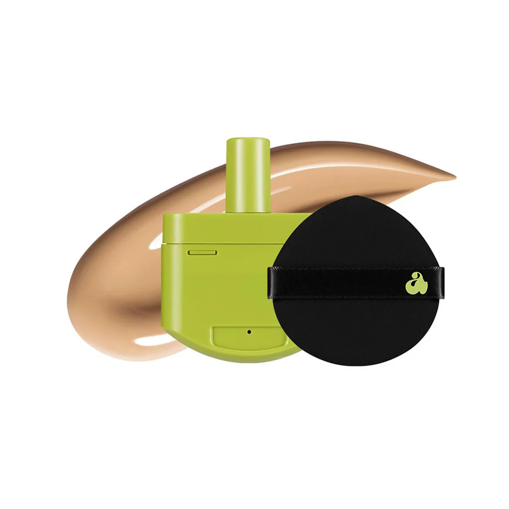 Satin Wear Healthy-Green Cushion Re-Feel + Puff - Image 14