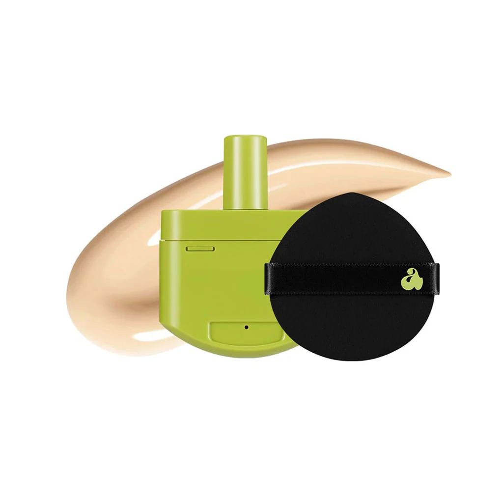 Satin Wear Healthy-Green Cushion Re-Feel + Puff - Image 7