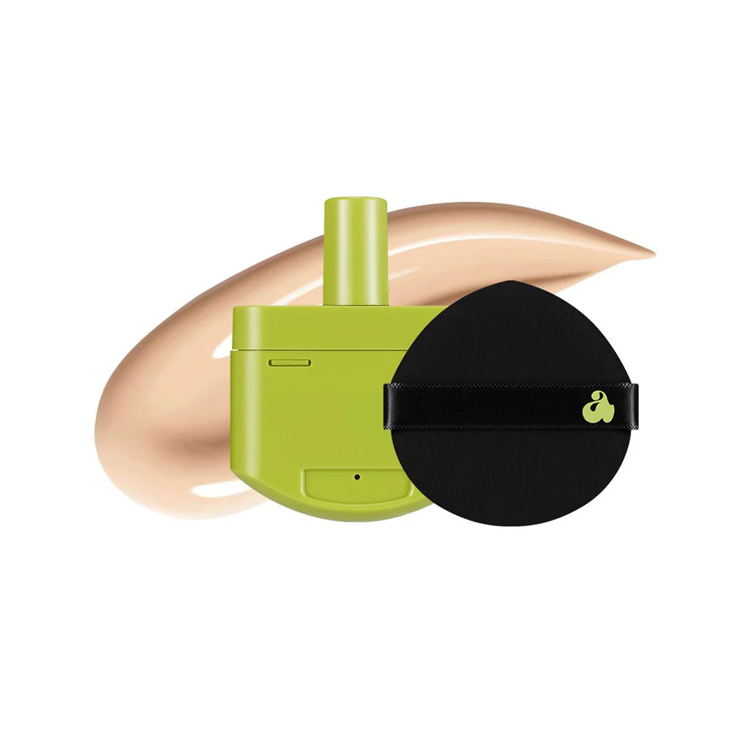 Satin Wear Healthy-Green Cushion Re-Feel + Puff - Image 9