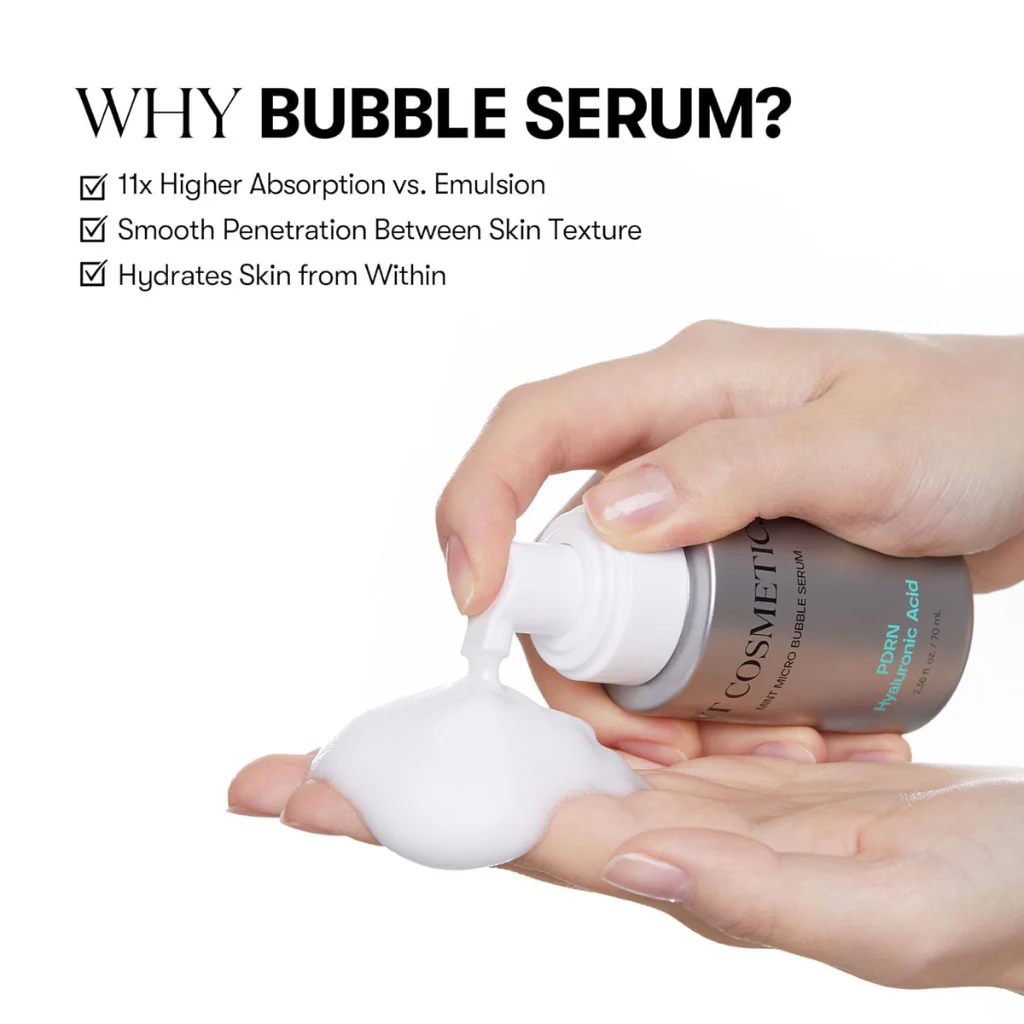 PDRN Hyaluronic Acid Mint Micro Bubble Serum (70ml) - Image 3